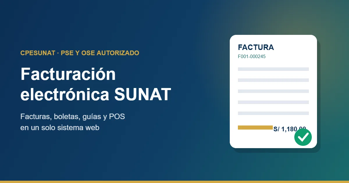 Nota de débito electrónica con CPESUNAT